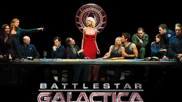 Los protagonistas de 'Battlestar Galactica'.