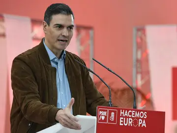 Pedro Sánchez en un acto del PSOE en Madrid