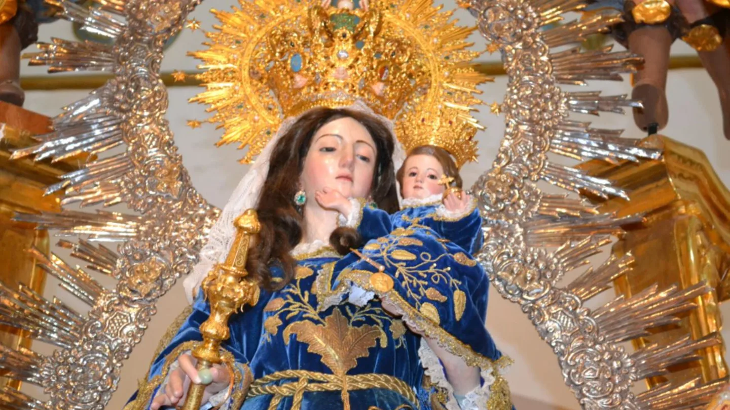 Imagen de archivo de la Virgen de la Estrella de Los Santos de Maimona Imagen de archivo de la Virgen de la Estrella de Los Santos de Maimona