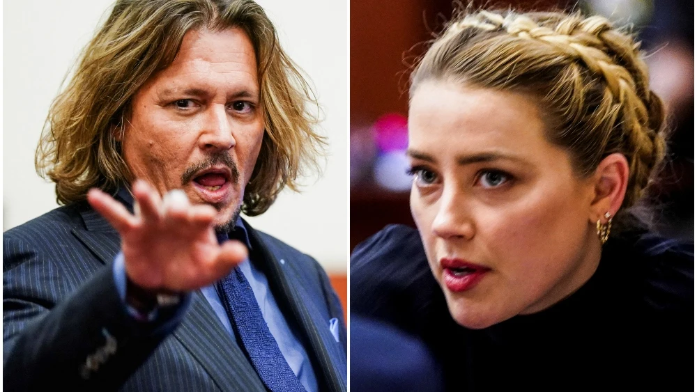 Johnny Depp y Amber Heard, durante su juicio