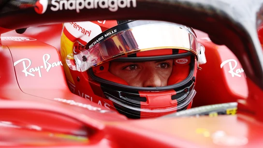 Carlos Sainz, sobre el Ferrari Carlos Sainz, sobre el Ferrari