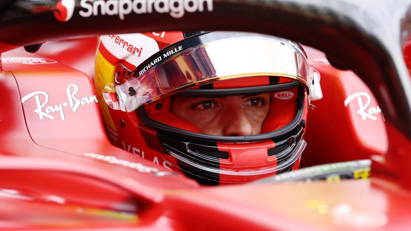 Carlos Sainz, sobre el Ferrari Carlos Sainz, sobre el Ferrari
