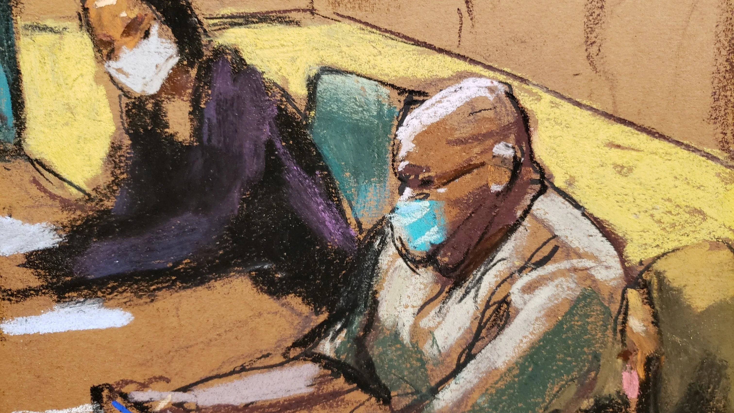 Frank James, durante el juicio por su ataque en el Metro de Nueva York Frank James, durante el juicio por su ataque en el Metro de Nueva York