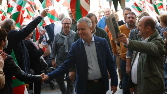 El lehendakari, Iñigo Urkullu, durante el Aberri Eguna El lehendakari, Iñigo Urkullu, durante el Aberri Eguna