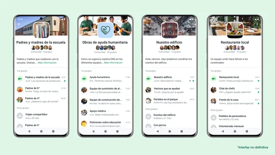 Así serán las Comunidades de WhatsApp Así serán las Comunidades de WhatsApp