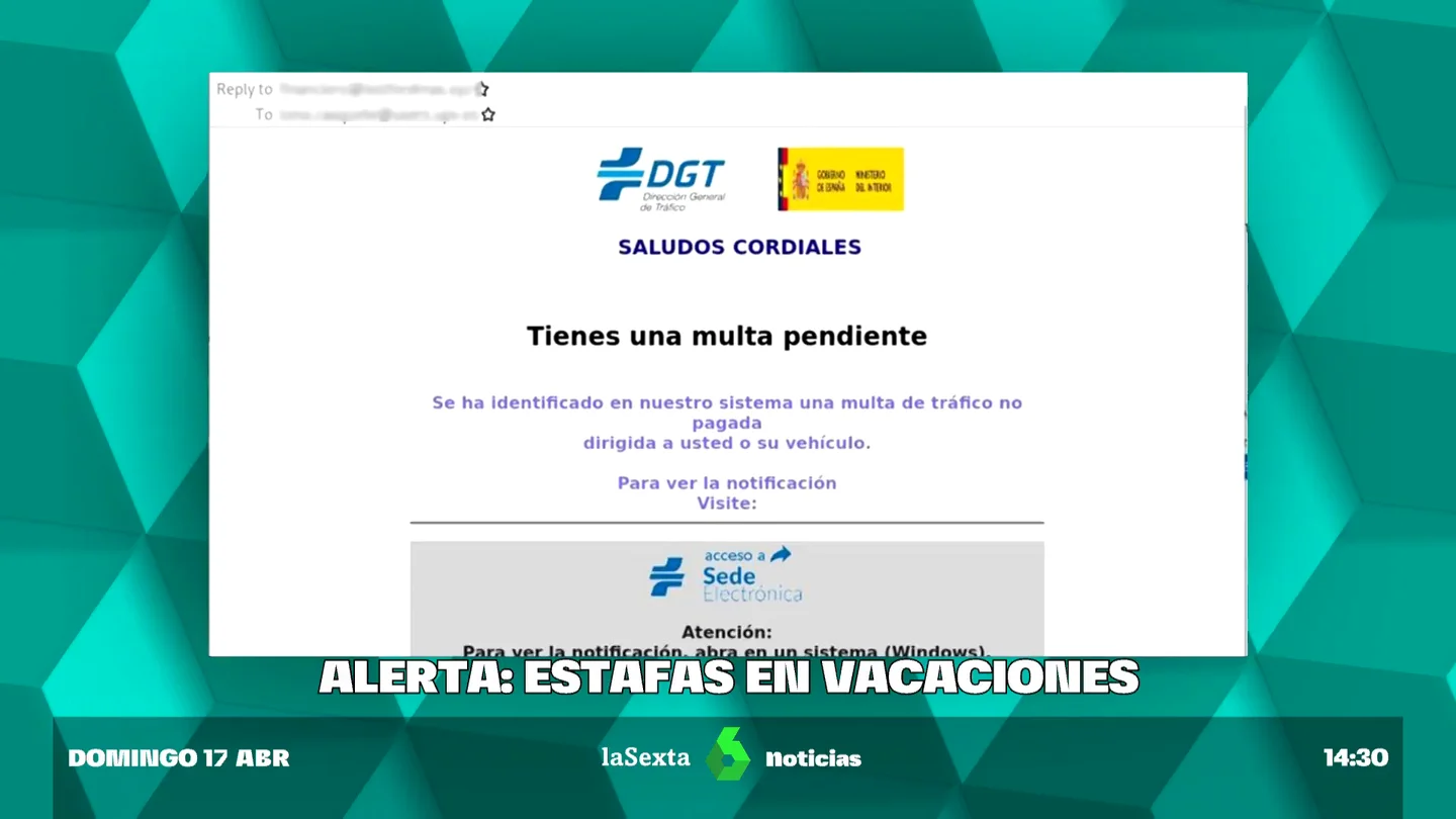 Nueva estafa por una falsa multa de la DGT por Semana Santa: cómo evitar caer en ella Nueva estafa por una falsa multa de la DGT por Semana Santa: cómo evitar caer en ella