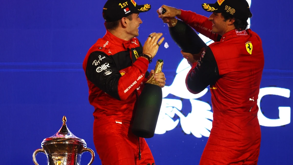 Leclerc y Sainz, de celebración