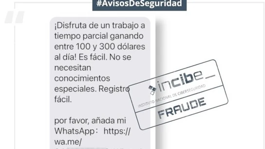 Así funciona la nueva estafa para robar datos personales: envían ofertas de trabajo falsas por SMS Así funciona la nueva estafa para robar datos personales: envían ofertas de trabajo falsas por SMS