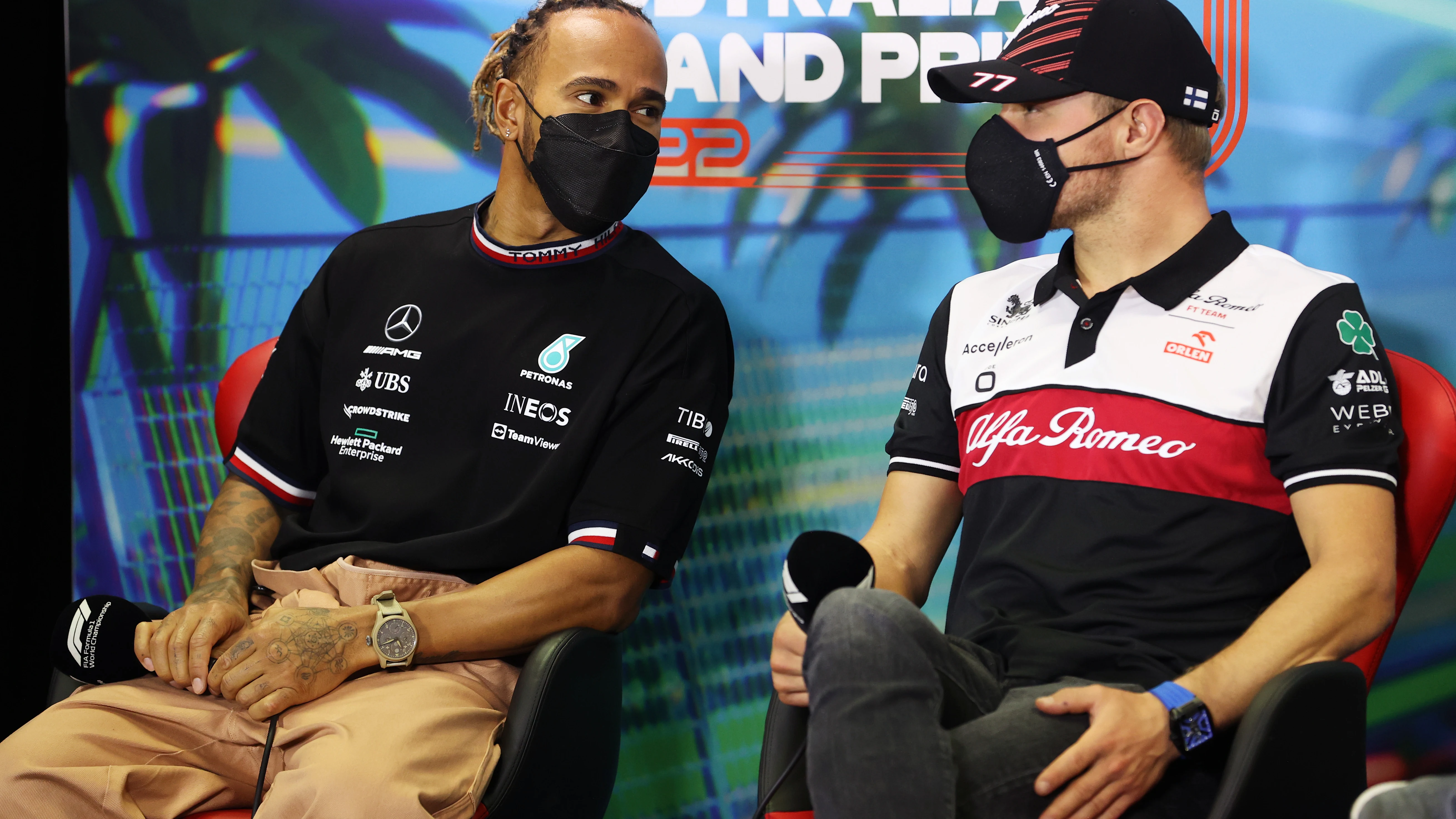 Lewis Hamilton y Valtteri Bottas