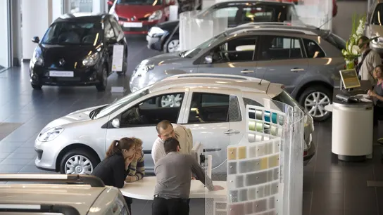 Imagen de archivo de un concesionario de Renault Imagen de archivo de un concesionario de Renault