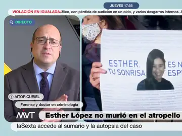 &quot;No podemos descartar que se pudiera precipitar desde 4 o 5 metros&quot;: el forense Aitor Curiel analiza la autopsia de Esther López