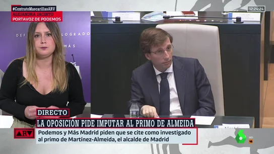 Alejandra Jacinto (Podemos) explica por qué piden la imputación del primo de Almeida Alejandra Jacinto (Podemos) explica por qué piden la imputación del primo de Almeida