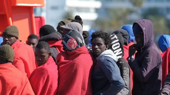 La Guardamar Calíope llegando al puerto de Arguineguín en Gran Canaria Drama humanitario