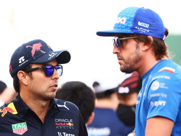 'Checo' P&eacute;rez y Fernando Alonso