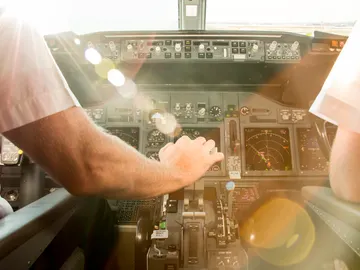 Imagen archivo piloto avión Imagen archivo piloto avión