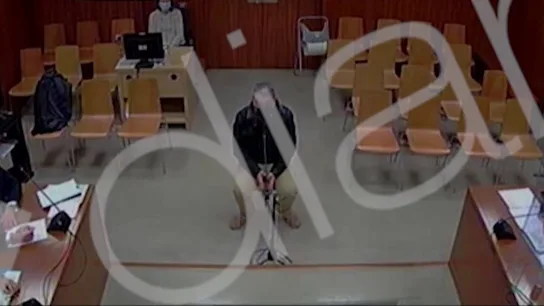 Óscar, durante su declaración ante la jueza Óscar, durante su declaración ante la jueza