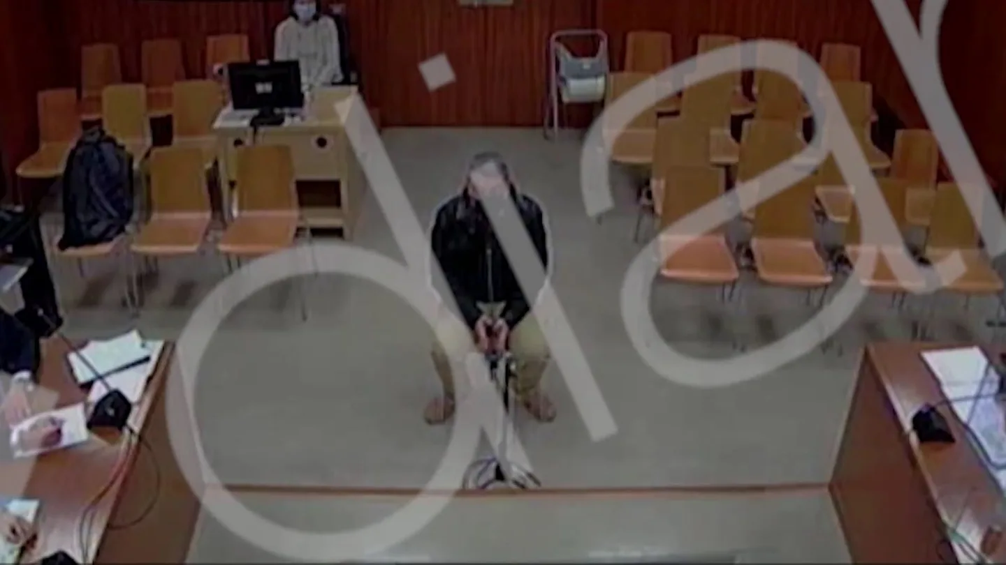 Óscar, durante su declaración ante la jueza Óscar, durante su declaración ante la jueza