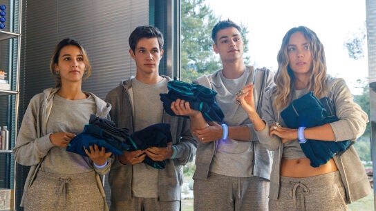 Amaia Aberasturi es Zoa, Diego Garisa es Ibón, Tomy Aguilera es Charly y Belinda Pop es África en 'Bienvenidos a Edén'