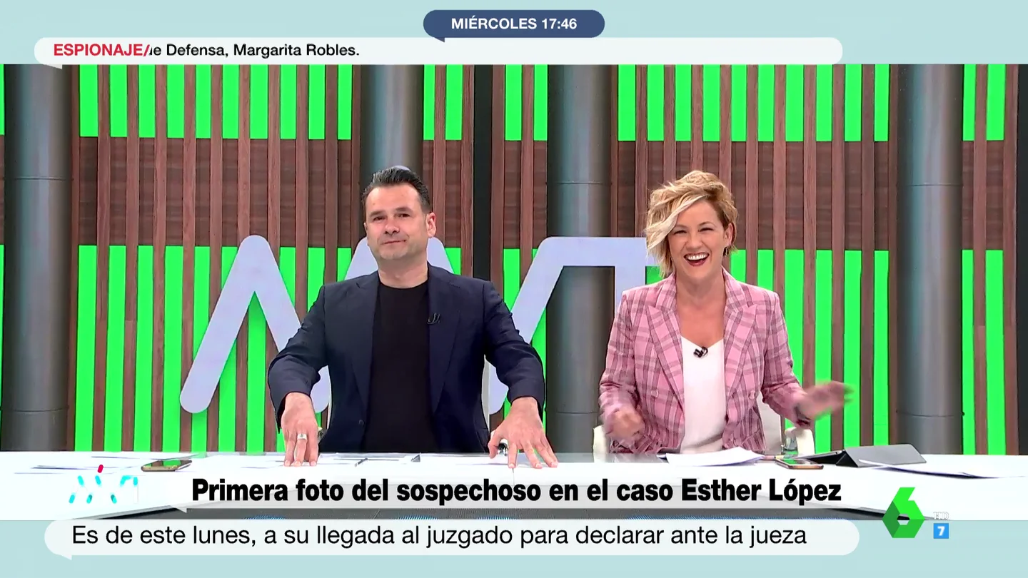 El divertido 'pique' de Iñaki López y Cristina Pardo con Espinar El divertido 'pique' de Iñaki López y Cristina Pardo con Espinar