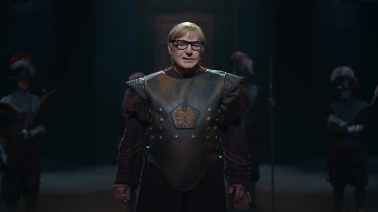 Mike Myers como Ken Scarborough en El Pentavirato Mike Myers como Ken Scarborough en El Pentavirato