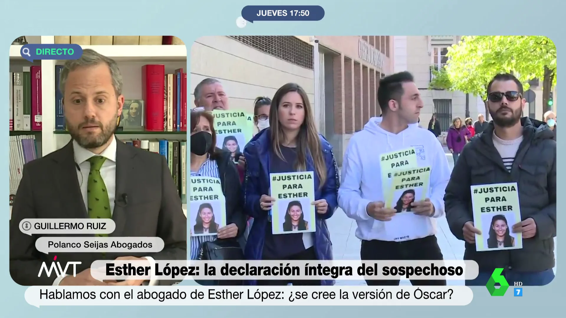 El abogado de la familia de Esther López, Guillermo Ruiz