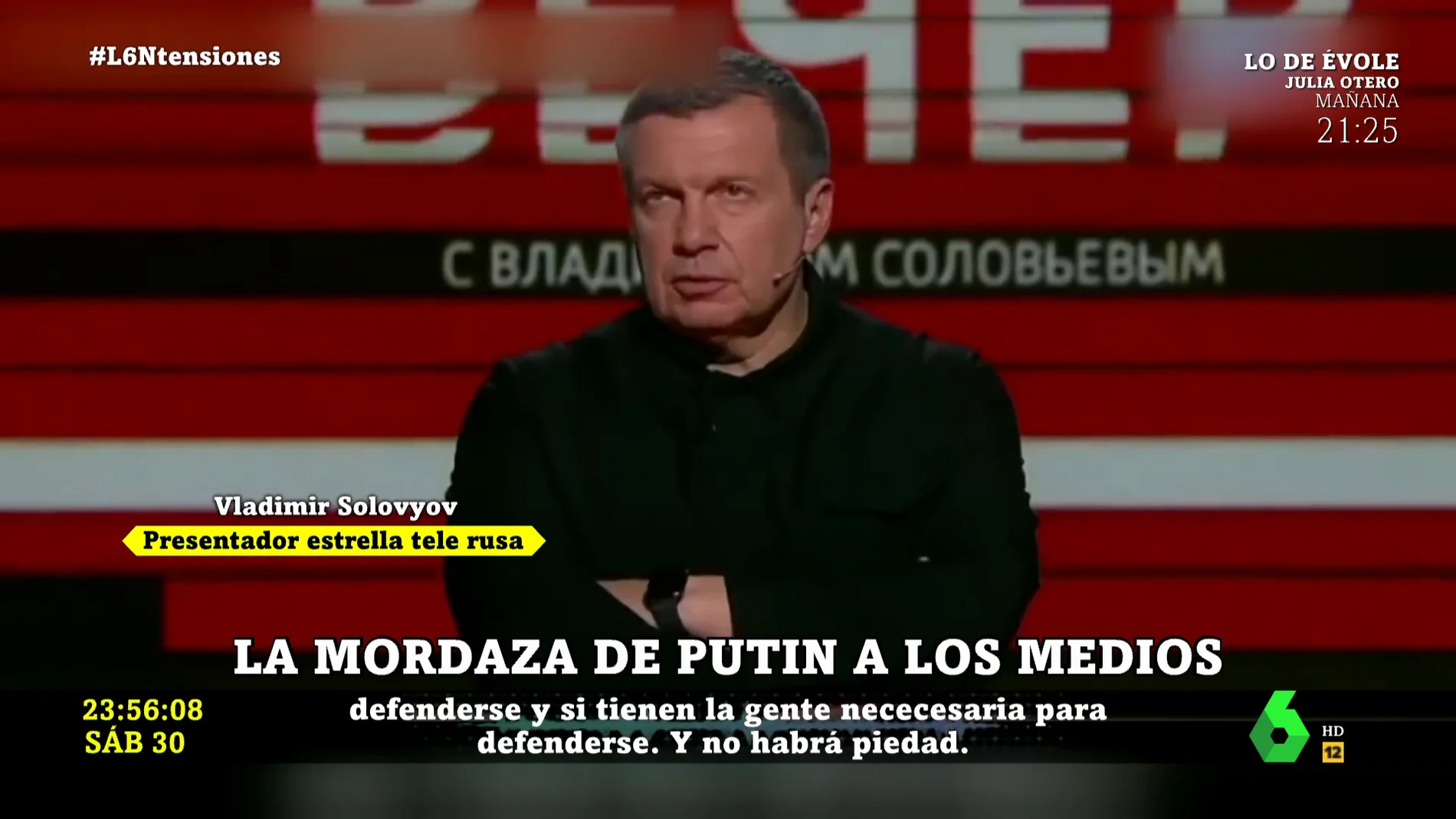 Los impactantes mensajes de propaganda del Kremlin de la tele rusa: "No tendremos piedad. No solo Ucrania tiene que ser desnazificada"