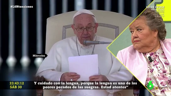 La respuesta de Cristina Almeida al polémico discurso del Papa sobre las suegras: "Es bochornoso y miserable" La respuesta de Cristina Almeida al polémico discurso del Papa sobre las suegras: "Es bochornoso y miserable"