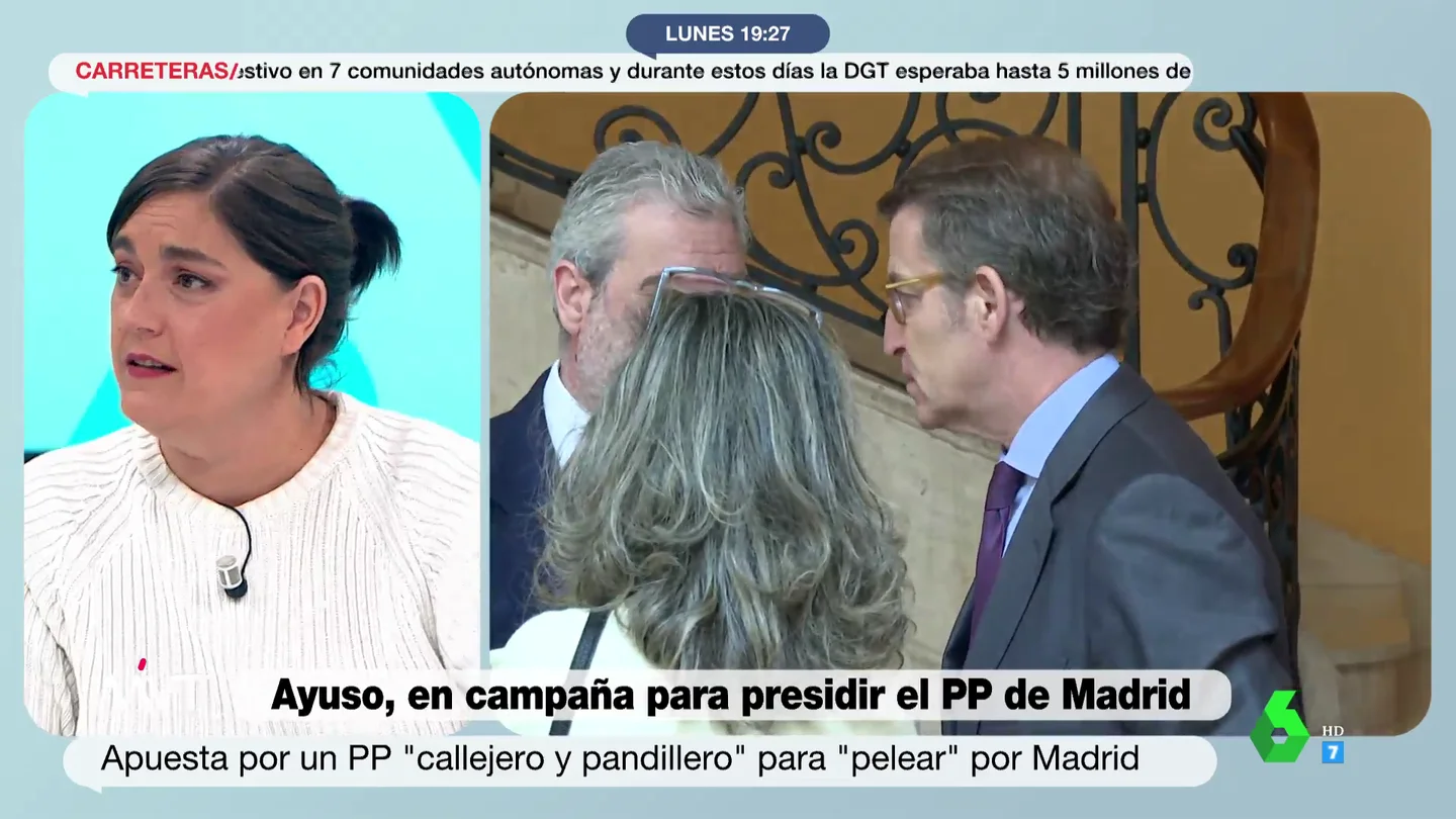 Loreto Ochando, ante la apuesta de Ayuso por un PP "pandillero": "Ya demostró Miguel Ángel Rodríguez que lo están llevando a cabo" Loreto Ochando, ante la apuesta de Ayuso por un PP "pandillero": "Ya demostró Miguel Ángel Rodríguez que lo están llevando a cabo"
