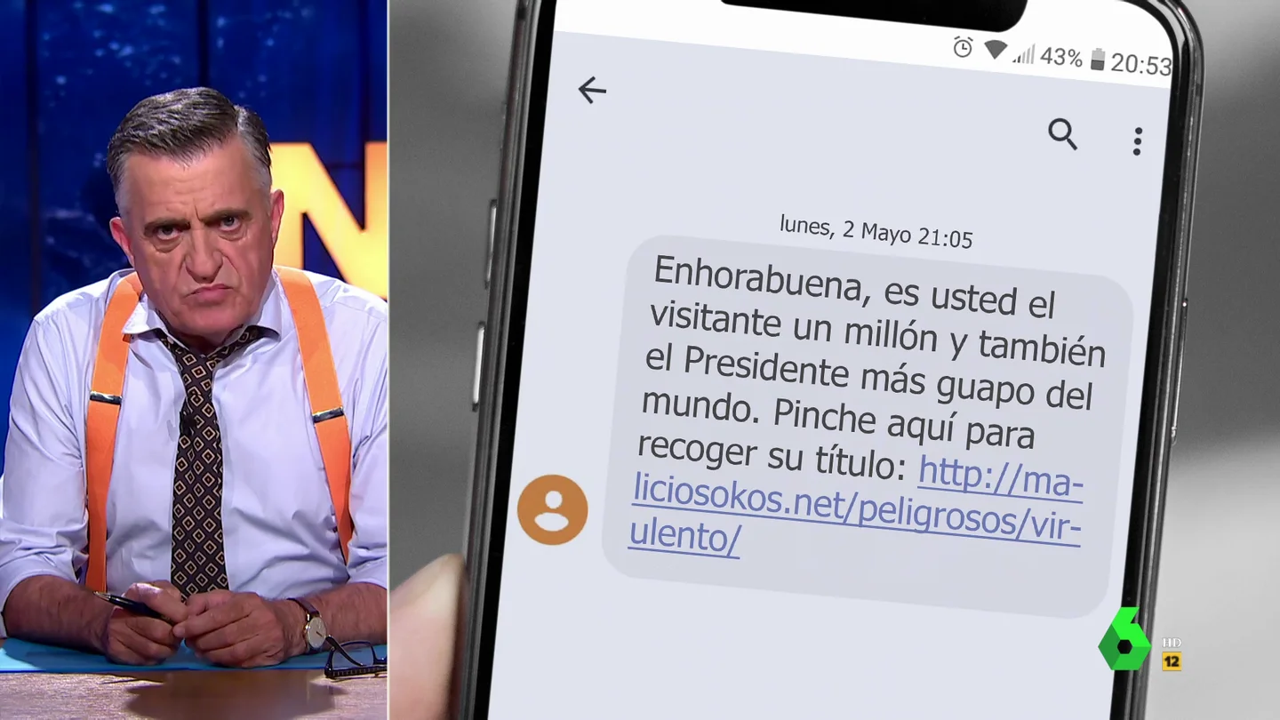 Wyoming 'desvela' los SMS con los que Pegasus infectó el móvil de Sánchez y Robles Wyoming 'desvela' los SMS con los que Pegasus infectó el móvil de Sánchez y Robles