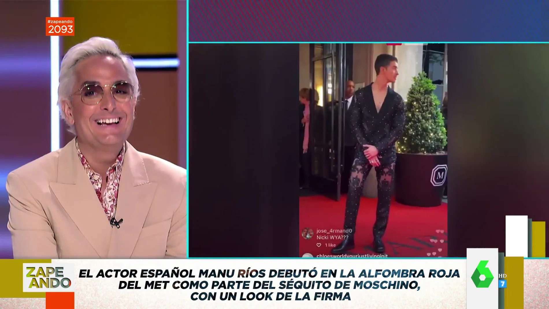 Josie analiza el look azabache del actor Manu Ríos en su debut en la Gala Met 2022: ¿es el Timothée Chalamet español?
