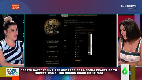 Valeria Ros se somete a Death date, la app que 'predice' la fecha de su muerte: así reacciona al conocer el resultado Valeria Ros se somete a Death date, la app que 'predice' la fecha de su muerte: así reacciona al conocer el resultado