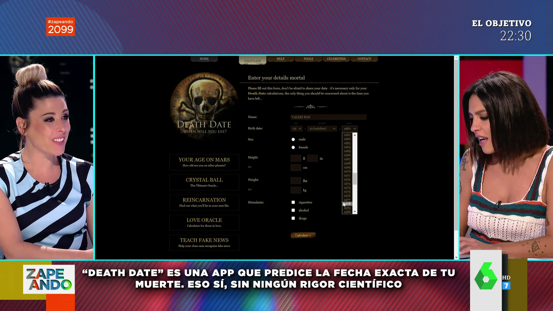 Valeria Ros se somete a Death date, la app que 'predice' la fecha de su muerte: así reacciona al conocer el resultado