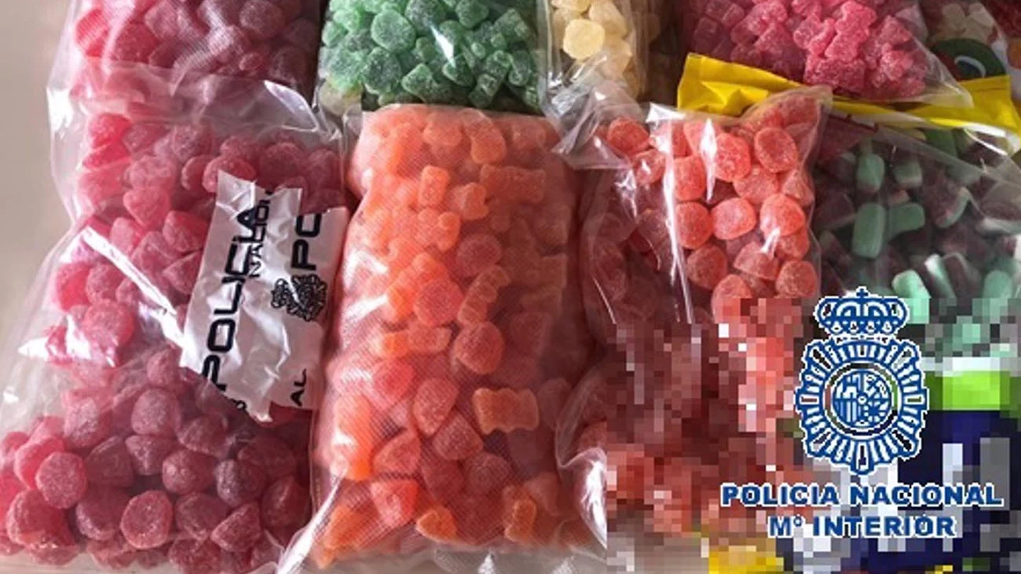 Imagen de los ositos de gominola que contenían la sustancia alucinógena. Imagen de los ositos de gominola que contenían la sustancia alucinógena.