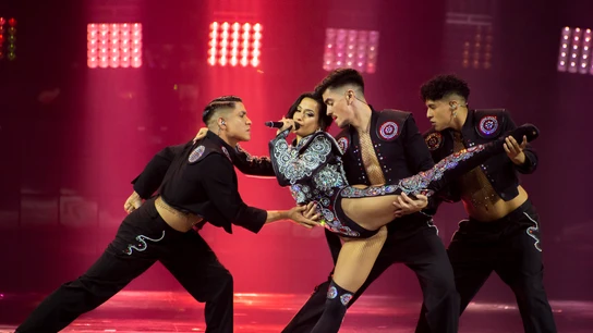 La representante española Chanel, en uno de los ensayos de Eurovisión 2022 La representante española Chanel, en uno de los ensayos de Eurovisión 2022