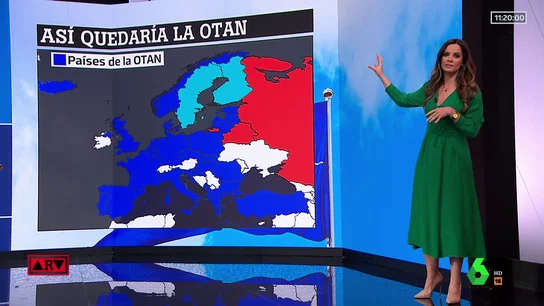 Así quedaría el mapa de Europa tras la incorporación de de Suecia y Finlandia a la OTAN Así quedaría el mapa de Europa tras la incorporación de de Suecia y Finlandia a la OTAN