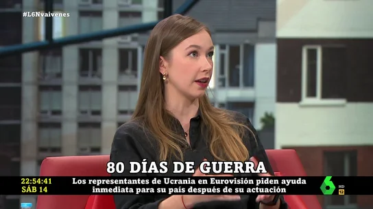 "Ese mensaje no se está viendo en Rusia": la reacción de Margaryta Yakovenko al alegato de los representantes de Ucrania en Eurovisión "Ese mensaje no se está viendo en Rusia": la reacción de Margaryta Yakovenko al alegato de los representantes de Ucrania en Eurovisión
