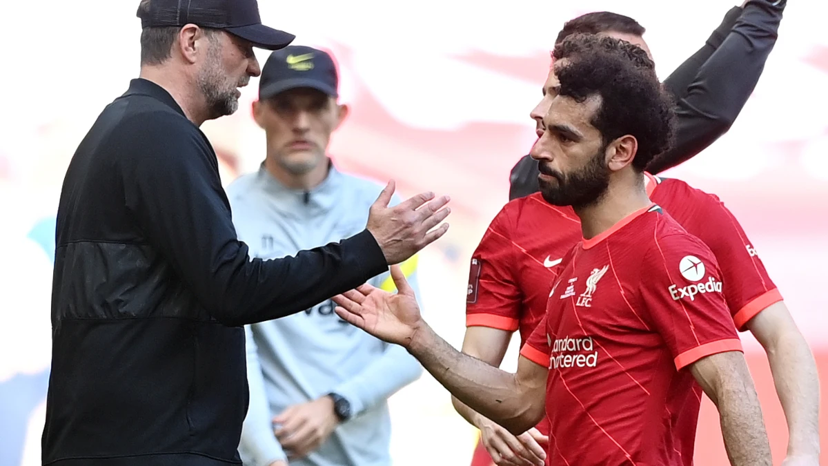 Salah, con Klopp