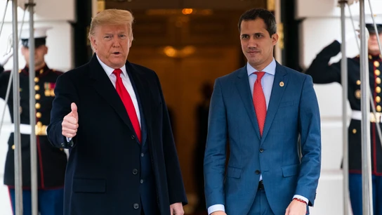 Donald Trump y Juan Guaidó, durante su encuentro en la Casa Blanca el 5 de febrero de 2020 Donald Trump y Juan Guaidó, durante su encuentro en la Casa Blanca el 5 de febrero de 2020