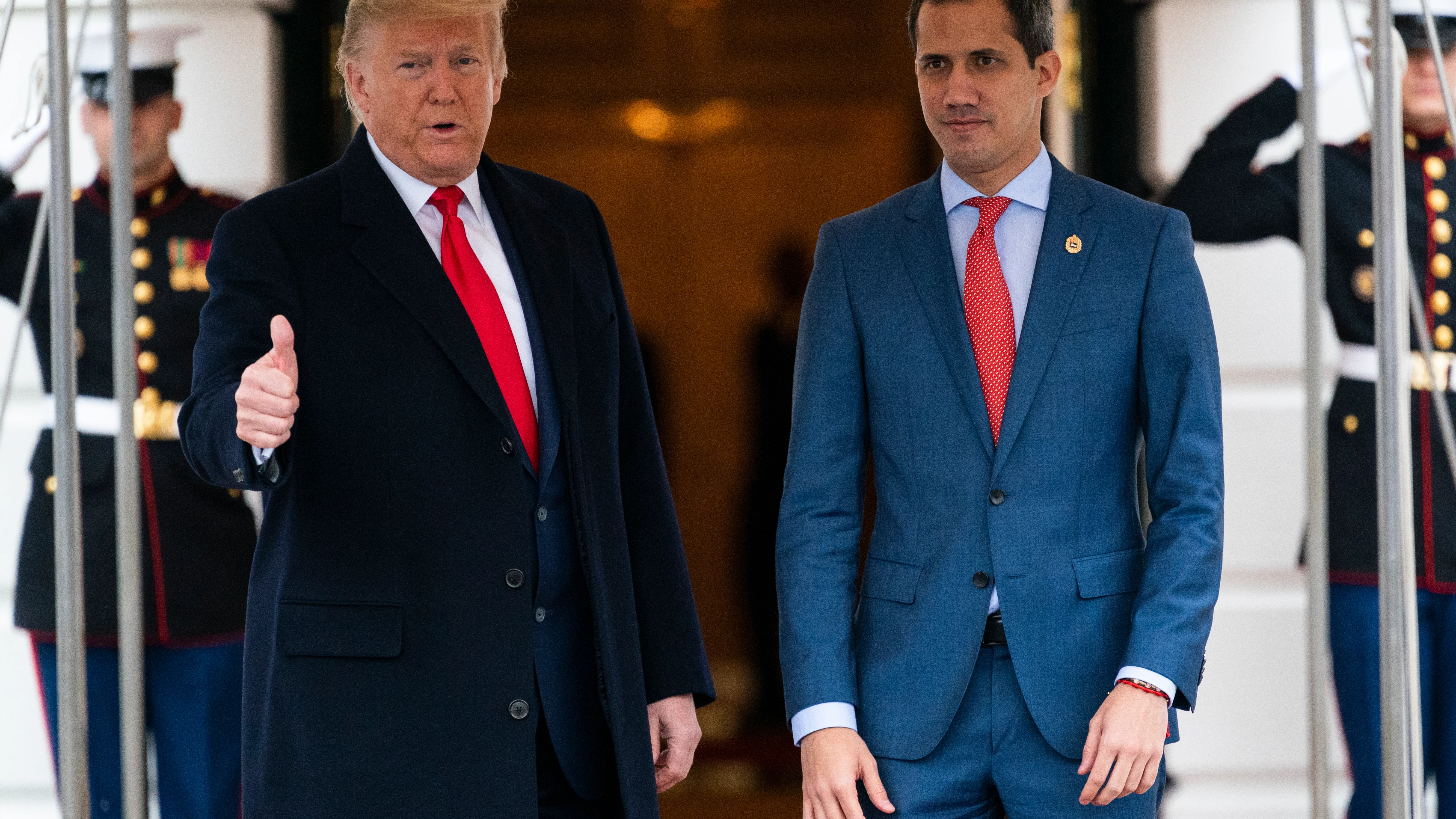 Donald Trump y Juan Guaidó, durante su encuentro en la Casa Blanca el 5 de febrero de 2020