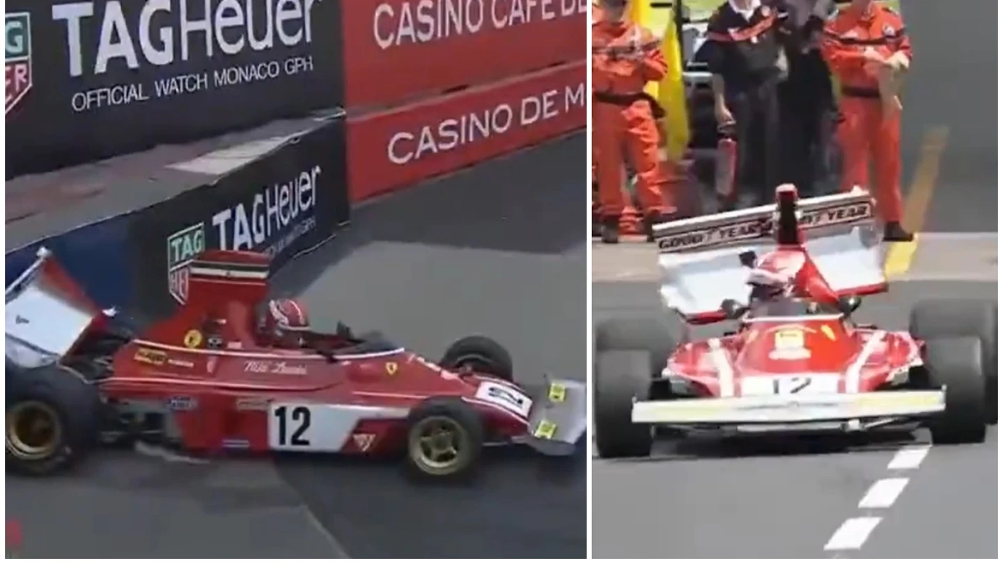 Charles Leclerc estampa el Ferrari de Niki Lauda Charles Leclerc estampa el Ferrari de Niki Lauda