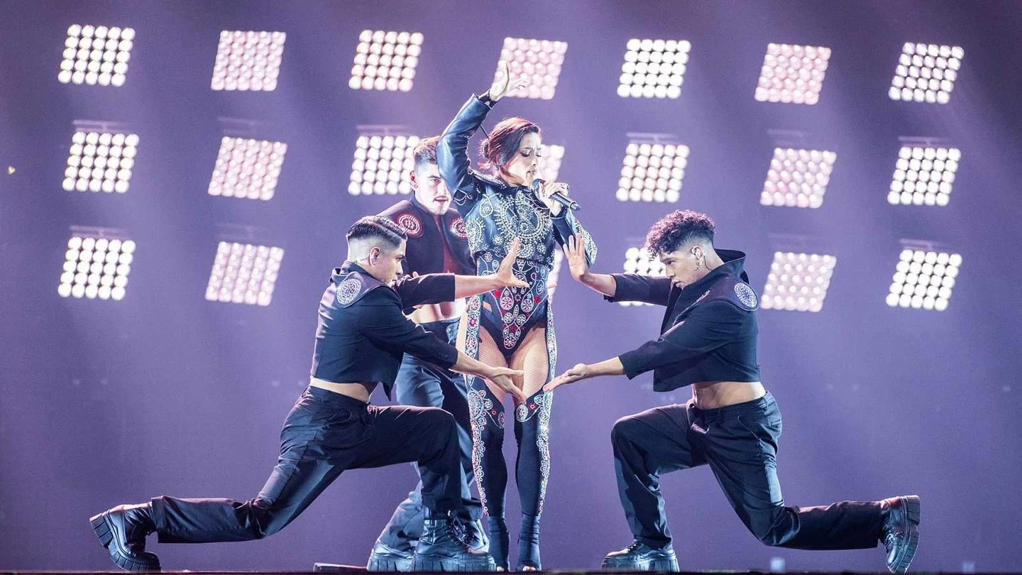 Imagen de archivo del ensayo de Chanel para Eurovisión Imagen de archivo del ensayo de Chanel para Eurovisión