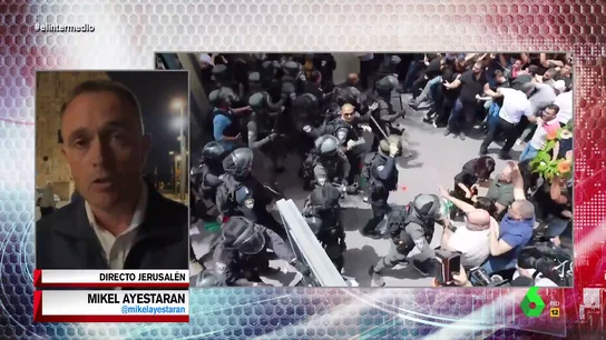 Mikel Ayestaran, sobre las cargas de la Policía de Israel en el funeral de la periodista Shireen Abu Akleh: "Cada vez que ven una bandera palestina, la confiscan" Mikel Ayestaran, sobre las cargas de la Policía de Israel en el funeral de la periodista Shireen Abu Akleh: "Cada vez que ven una bandera palestina, la confiscan"