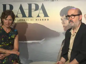 Javier Cámara y Mónica López durante las entrevistas de &#39;Rapa¡.