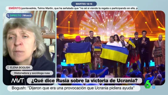 Elena Bogush explica cómo se ha interpretado en Rusia su exclusión de Eurovisión y la victoria de Ucrania Elena Bogush explica cómo se ha interpretado en Rusia su exclusión de Eurovisión y la victoria de Ucrania