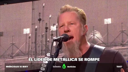El cantante de Metallica rompe a llorar en pleno concierto: "Estoy viejo, no puedo tocar esta mierda nunca más" El líder de Metallica se rompe