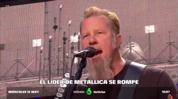 El cantante de Metallica rompe a llorar en pleno concierto: "Estoy viejo, no puedo tocar esta mierda nunca más"