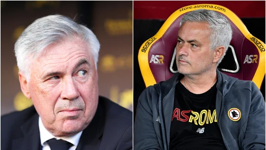 José Mourinho y Carlo Ancelotti José Mourinho y Carlo Ancelotti
