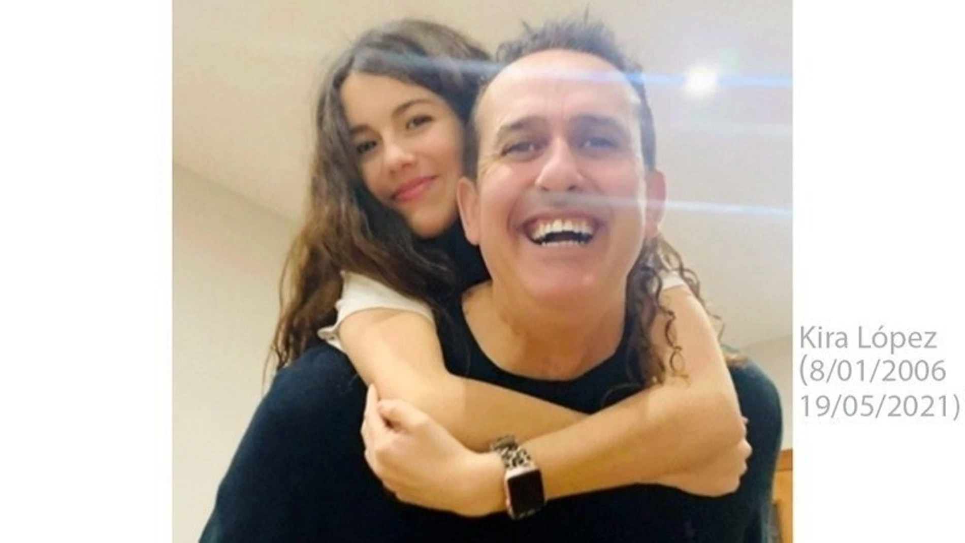 José Manuel López con su hija Kira.