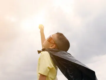 Niño disfrazado de Superman Niño disfrazado de Superman