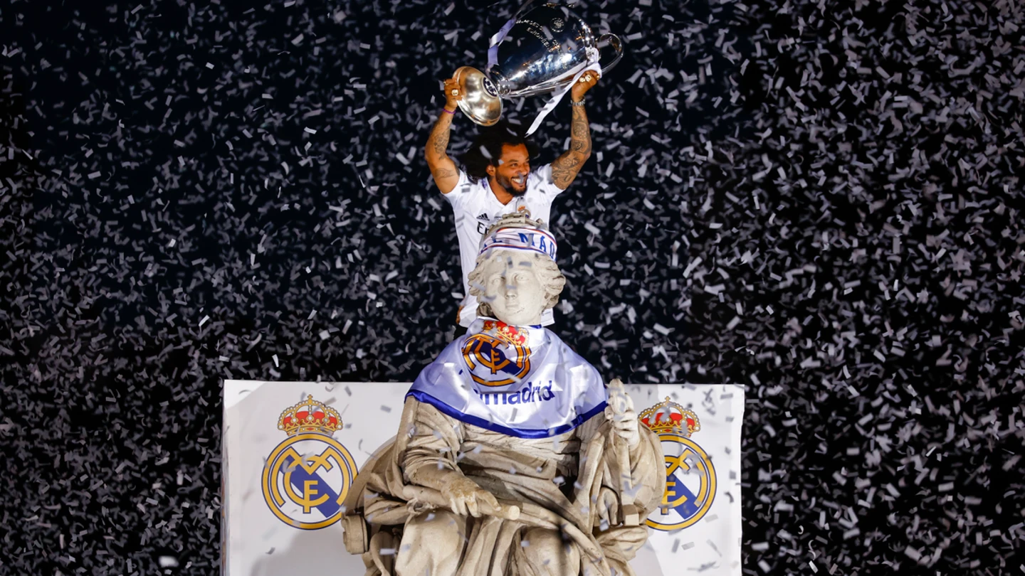 Marcelo, con la Champions League en Cibeles Marcelo, con la Champions League en Cibeles